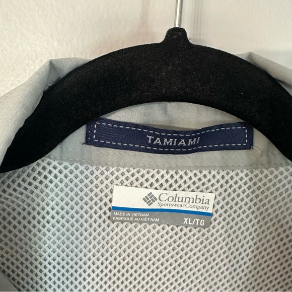 Columbia Men’s Tamiami Long Sleeve Gray Button Up Front Fishing Shirt Sz XL GUC - Picture 5 of 8
